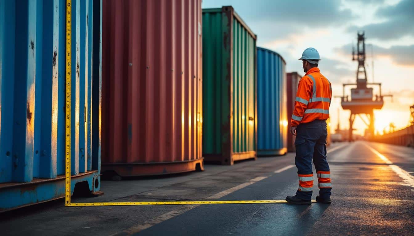 Illustration: Comprendre les dimensions standards des conteneurs maritimes, y compris la hauteur