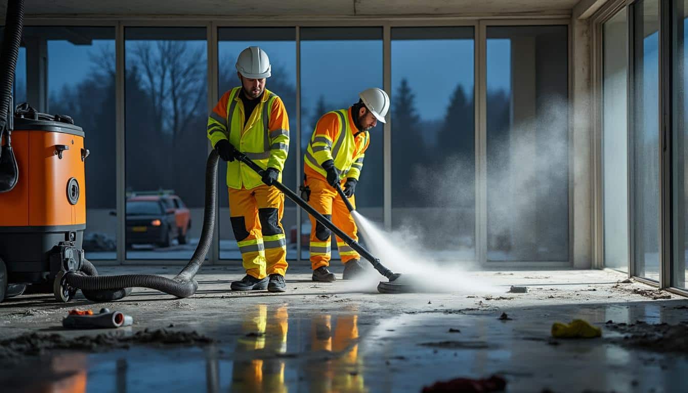 Illustration: Comment assurer un nettoyage efficace en fin de chantier dans le BTP